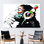 «Banksy Inspired DJ Monkey Graffiti», art mural sur toile pour décoration intérieure moderne