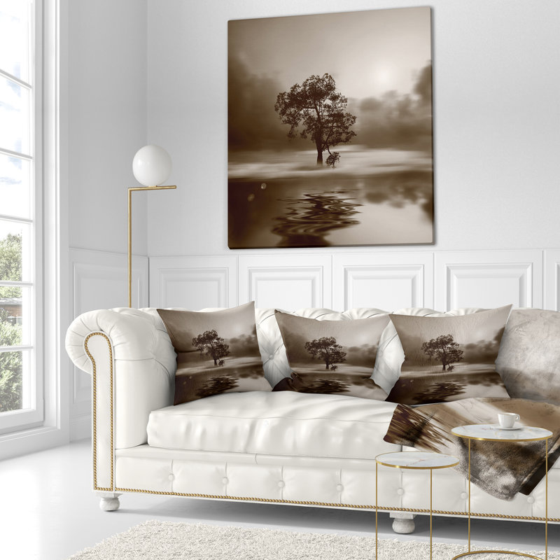 Coussin Alone Tree, 16 po x 1 po, Coussin décoratif