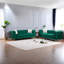 Compression Sofas Set, Green Velvet 3 Seater, Modern Tufted Home Lounge