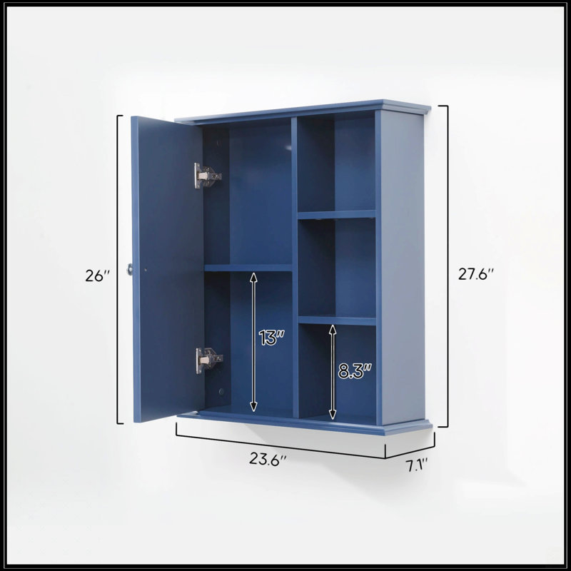 Armoire de rangement au-dessus de la toilette, Bleu