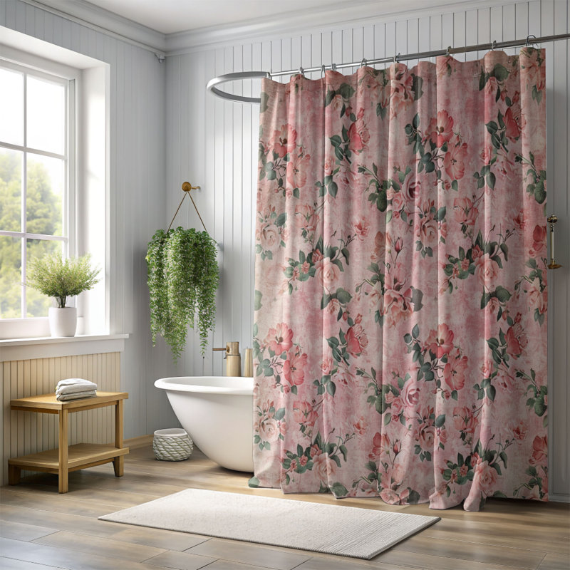 Rideau de douche standard 1 pièce, H 74 po x l 71 po