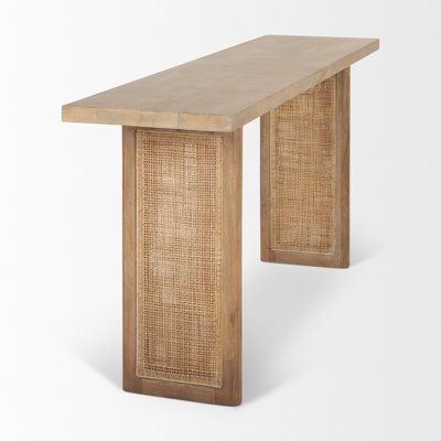 Console en bois et osier Cinna