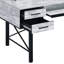 Bureau d'ordinateur antique blanc et noir