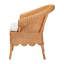 Chaise bohémienne tressée en rotin miel