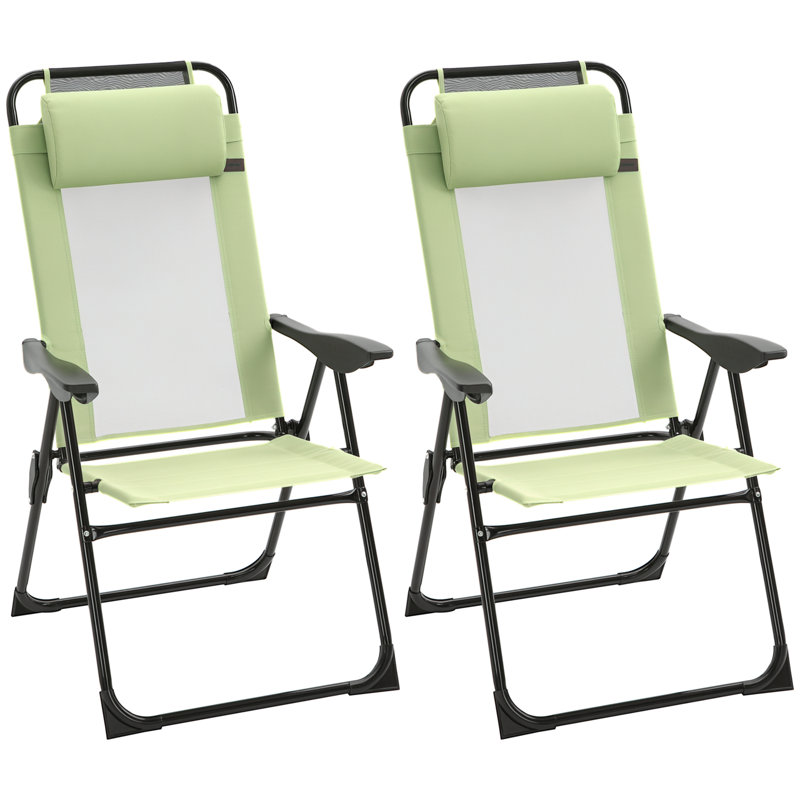 Chaise de camping pliante portative Jahvarni, Bleu très foncé