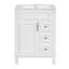 Élégant meuble-lavabo de style français avec lavabo en céramique 2 tiroirs et tablette réglable-1871870884