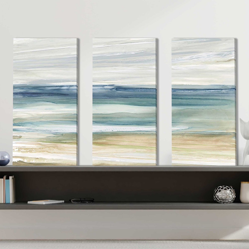 «Ocean Breeze», reproduction sur toile 3 pièces, H 32 po x l 48 po x P 1 po
