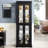 Lighted Black Wood - Framed Glass Storage With Hinge, Adjustable Shelves, Six Tier Layout For In Pantry, Cabinet Structure, Movable Partition And Collectible Display Home