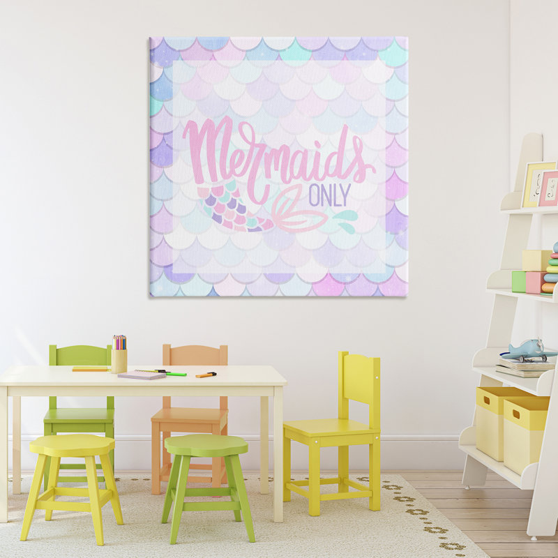 «Pastel Mermaids Only», toile de Kim Allen, H 36 po x l 36 po