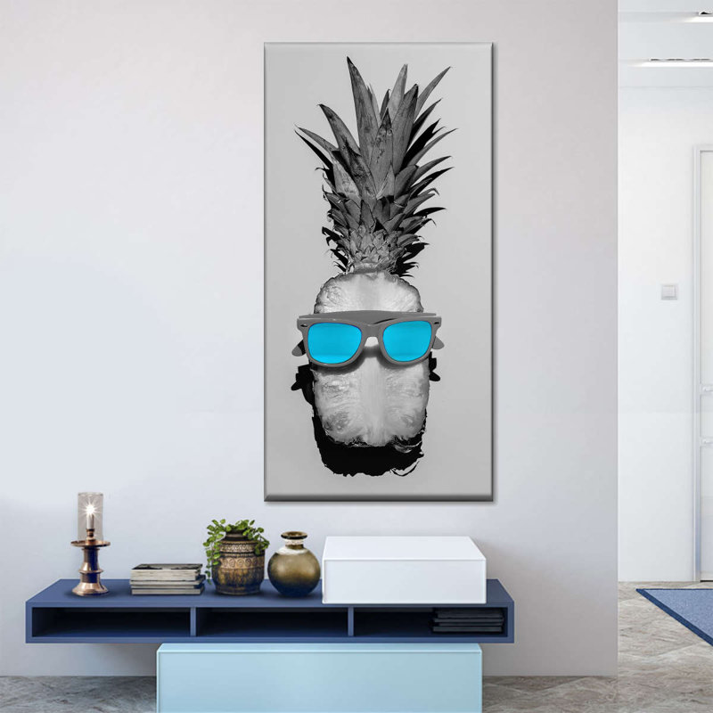 Pineapple Shades Canvas Print, 24" H x 12" W x 1.25" D