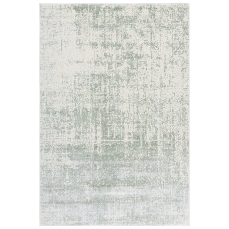 Tapis abstrait sauge / ivoire Arrietty
