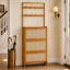 Armoire de rangement pour chaussures moderne, tiroirs en rotin de bambou avec 8 crochets, entrée