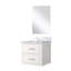 Meuble-lavabo simple blanc avec comptoir en acrylique et miroir - 20 po Largeur x 19,56 po de hauteur et l 18 po-1809332364