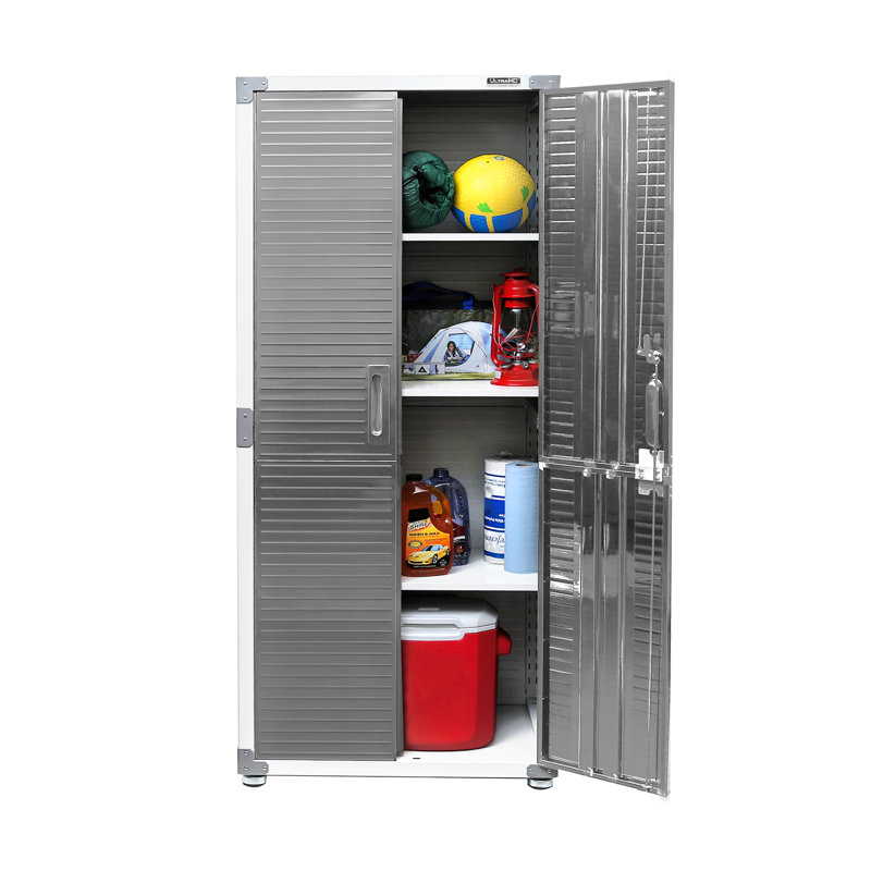 Seville Classics UltraHD Storage Cabinet, 30" W x 18" D x 72" H, White
