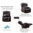 Faux Leather Power Reclining Home Theater Seat with Cup Holder-1899038762