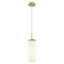 Downtown Urban - Blakeley - Luminaire suspendu 1 corde 5 po - Finition nickel satiné - Abat-jour fumé clair