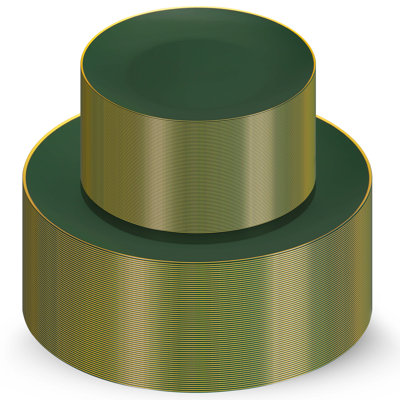 100 Pack Green Gold Plastic Plates Set, 50 Pcs 10 Inch Plastic Dinner Plates And 50 Pcs 7 Inch Plastic Dessert Plates, Heavy Duty Disposable Plates 