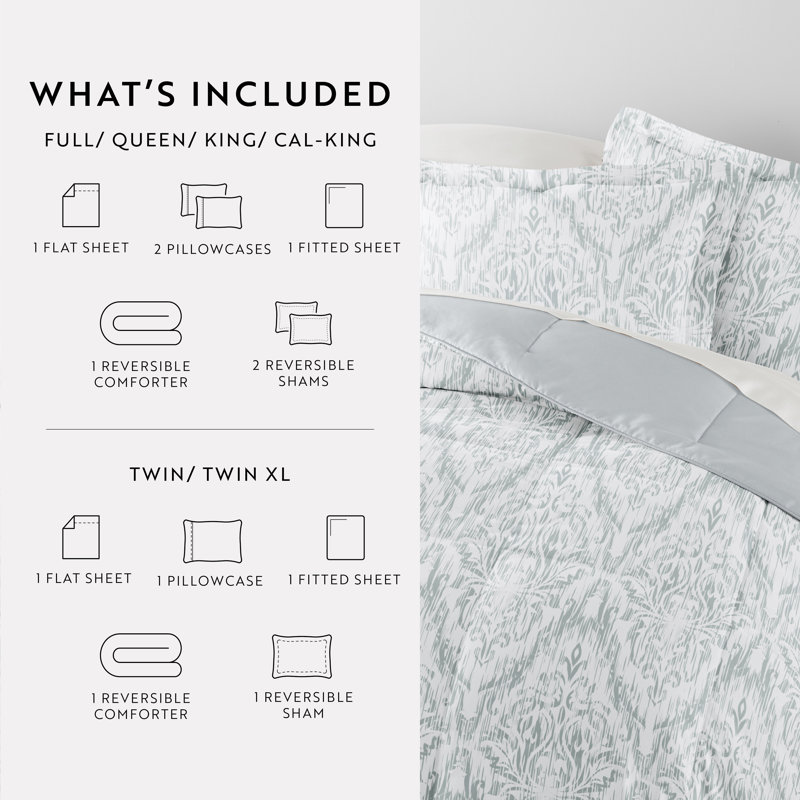California King English Countryside Reversible Microfiber Bedding Set