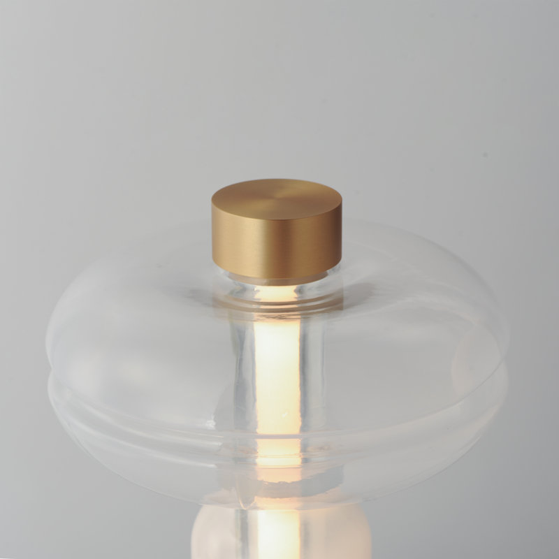 Gusto LED Table Lamp, Gold, White/Clear