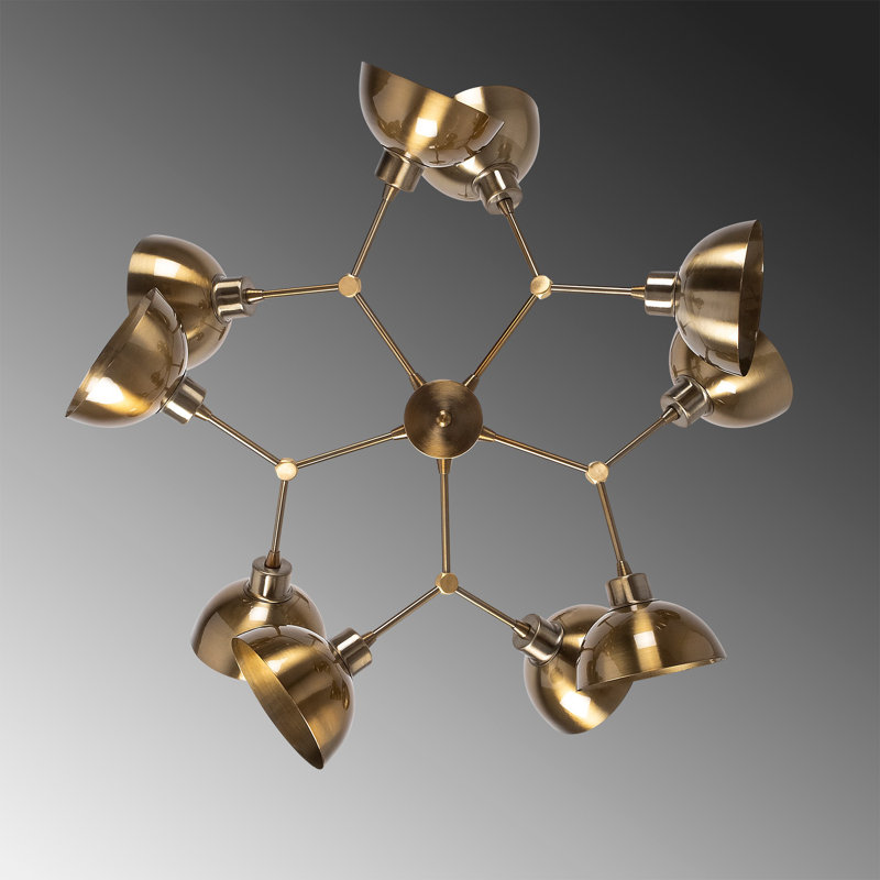 Berriman 10 - Light Unique/Statement Chandelier, Gold