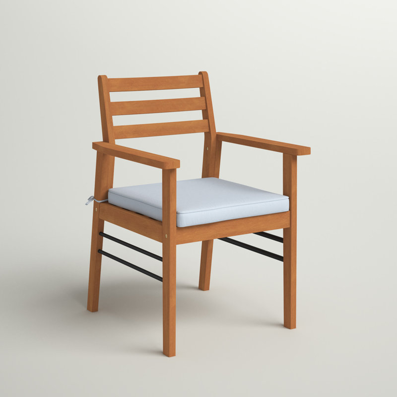 Chaise de terrasse avec coussin Lilliet Eucalyptus
