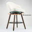 Tabouret de bar et de comptoir pivotant 27 po avec siège large 27 po, chaises de îlot de cuisine pivotant à 360 ° avec pieds en bois massif, sherpa blanc-1064516709