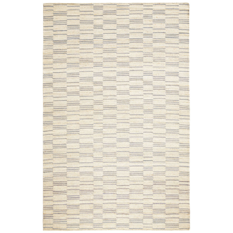 Leni Pewter Blue Handwoven Jute Rug, Rectangle 3' x 5'