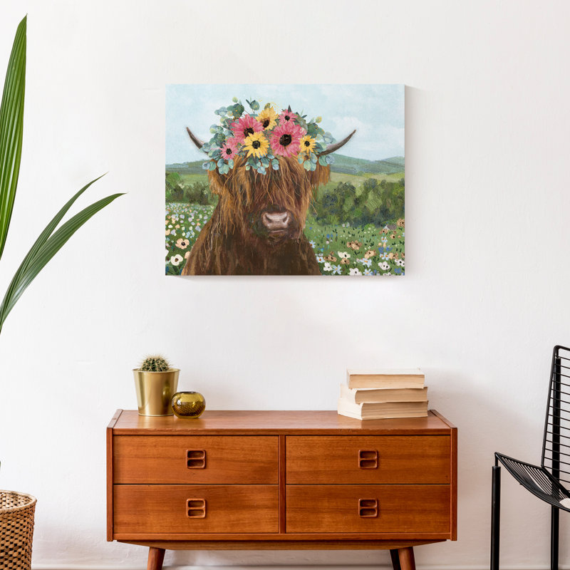 «Hairy Cow Flowers», impression sur toile tendue