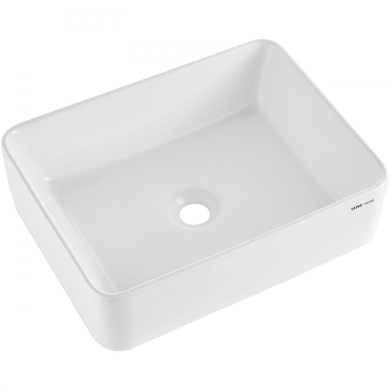 Comptoir de meuble-lavabo vasque en céramique 19 po x 14,7 po Modern