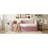Multifunctional Velvet Upholstered Twin Beds With Trundle, Modern Pink Design