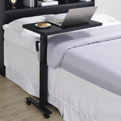 Table de bout mobile noire à hauteur ajustable C