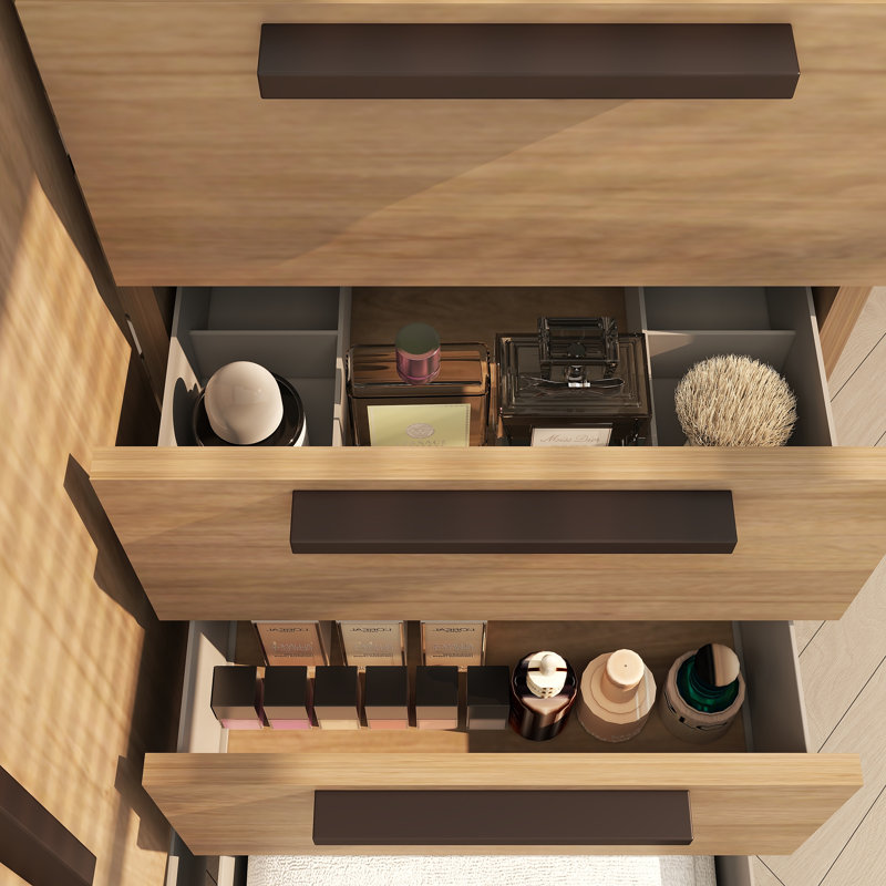 Carla Freestanding Bathroom Vanity with Double Sink, 83", Dark French Oak