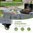 60.2''W Rolling Outdoor Kitchen Island With Wheels And Stainless Steel Top, Wood Grill Cart With Spice Rack&Wine Rack-209013380