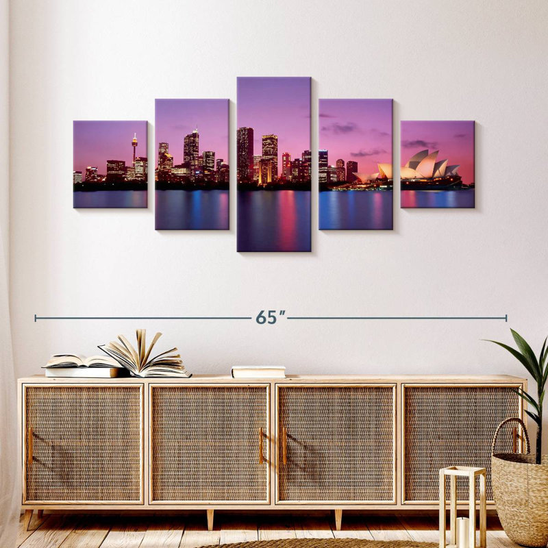 Sydney Night Skyline, 24" H x 55" W