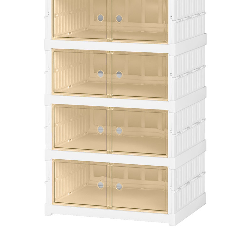 20 Pair Stackable Shoe Storage Cabinet