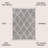 Cantera Shag Plush Tassel Moroccan Geometric Trellis Gray/Cream Rug-1039487249