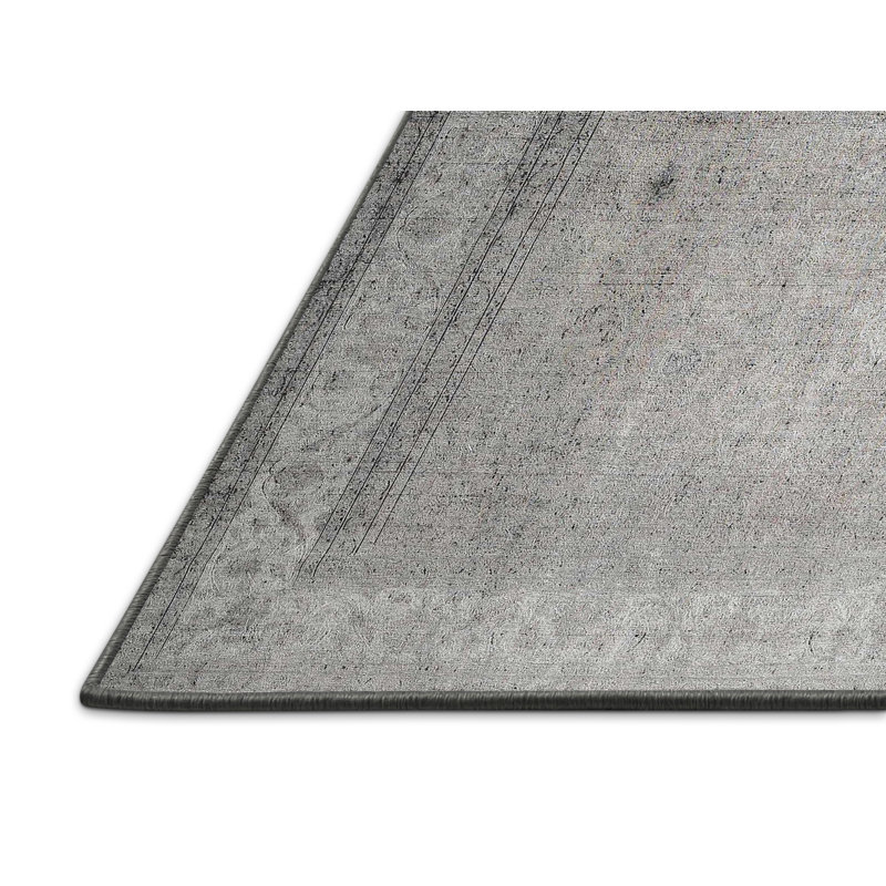 Tapis gris zone contemporaine, Rectangle 5 pi x 8 pi