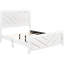 Grand lit moderne en blanc, luminaires en bois avec tête contemporaine en V et embellissements-857421384-857421390