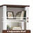 Farmhouse Wood Bookcase, Tall Storage Cabinet With 2 Doors And 1 Drawer, White Home Display Shelf