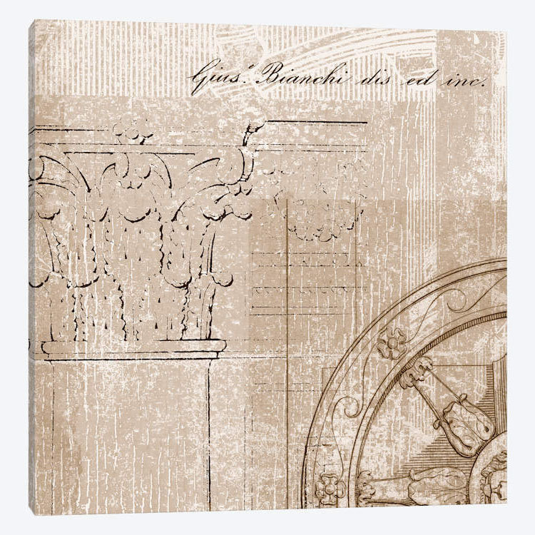 « romanesque ii », impression sur toile, H 37 po x l 37 po x P 1,5 po, Pas de tapis, Toile tendue