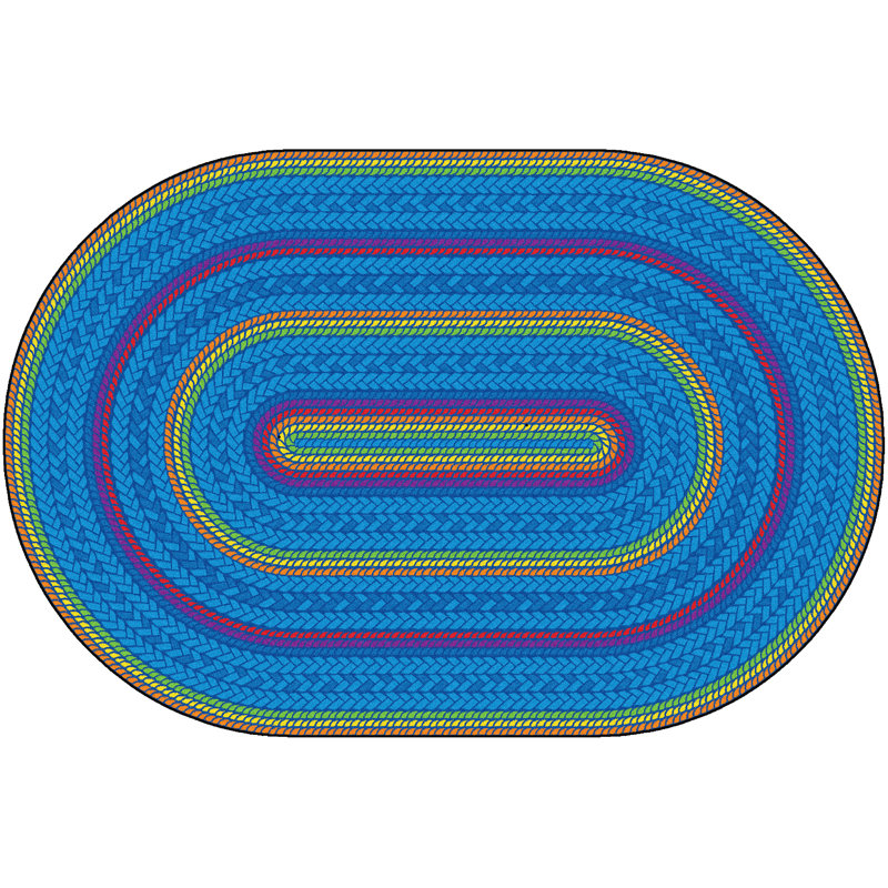 Tapis multicolore Rainbow Braid