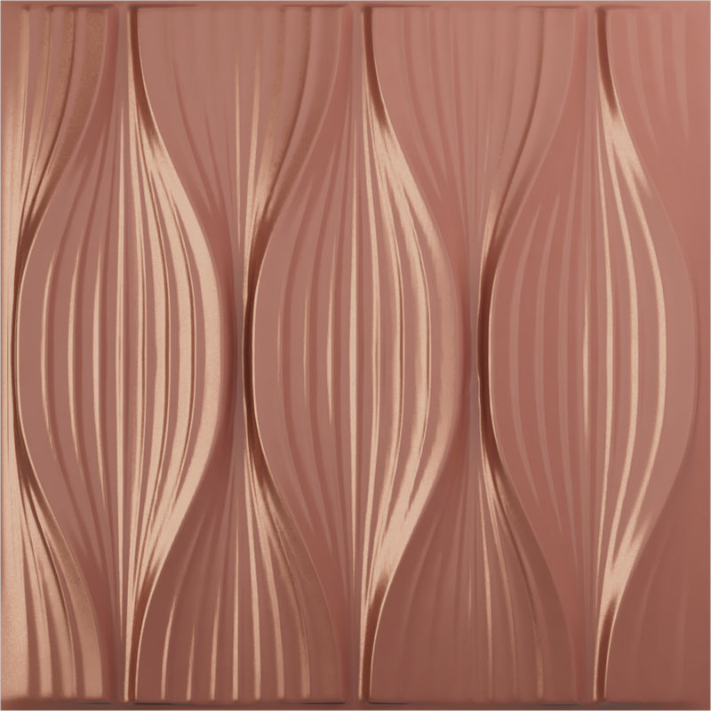 Panneau mural 3D décoratif Willow EnduraWall, Rose champagne métallique