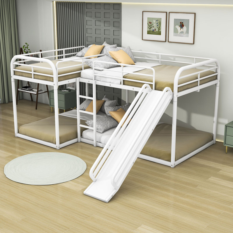 Abibatu Twin over Twin and Full over Full Bunk Bed by Isabelle Max, White