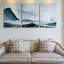 3 Pieces Exculisive Dramatic Cloudscape Large Wall Art with Soft, Modern Canvas Decor for Living Room, Bedroom, Office and Home, Ready to Hang-1113596224