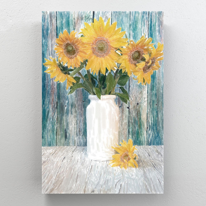 Céramique Vase Rectangle, impression sur toile tendue, H 20 po x l 16 po