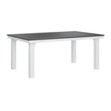 Berlin Gardens Homestead Regular Top With White Base Rectangular Dining Table