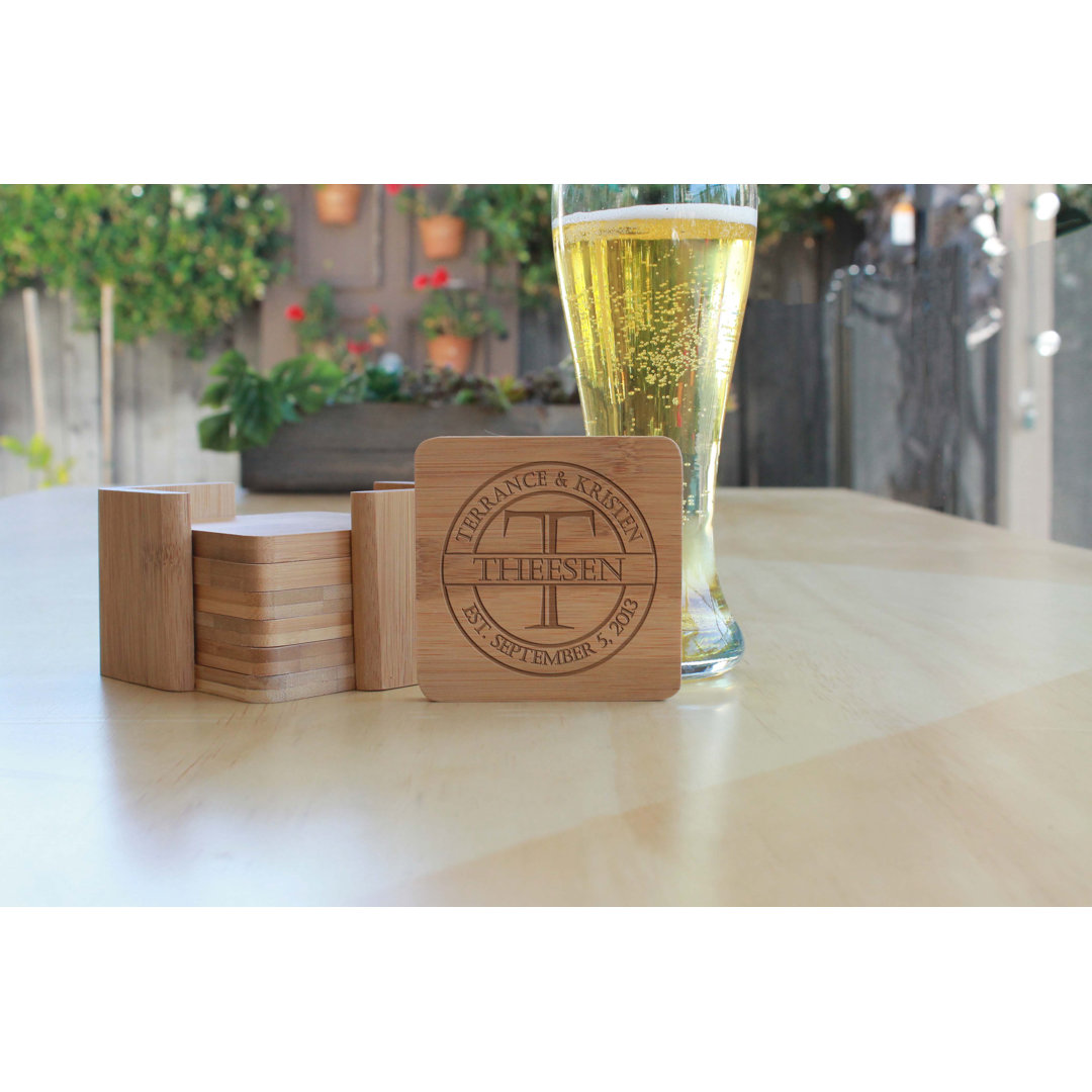 Coaster Set with Holder Winston Porter 