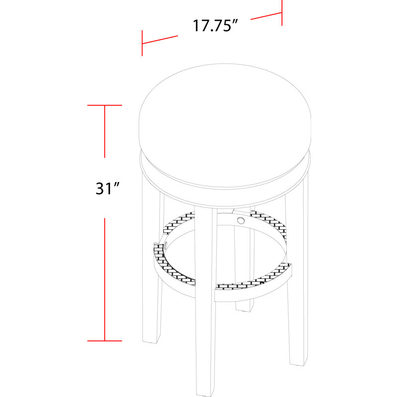 Zenna Swivel Upholstered Counter Stool
