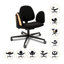 Chaise de méditation avec roulettes, dossier réglable