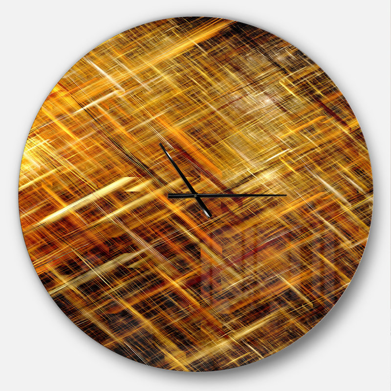 Golden Mosaic Texture - Modern wall clock, Oversized